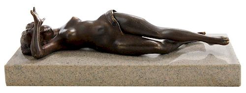 Naughty Nude Bronze Figural Cigar