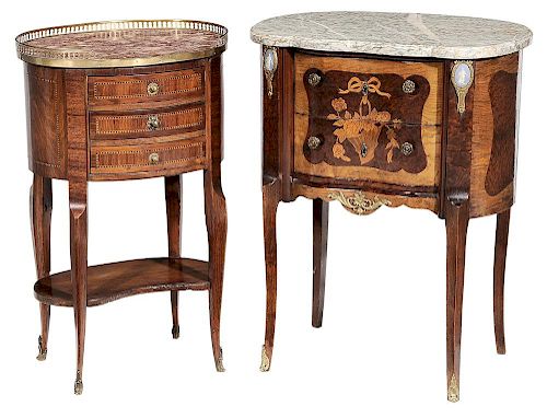 Two Louis XVI Style Inlaid and