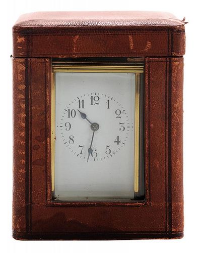 French Brass Carriage Clock in