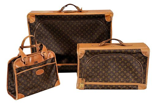 Sold at Auction: LOUIS VUITTON SET OF (3) TRAVEL LUGGAGE