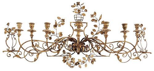 Italian Gilt, Wrought Iron and Carved