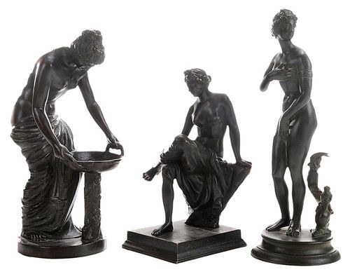 Three Grand Tour Bronze Figures of
