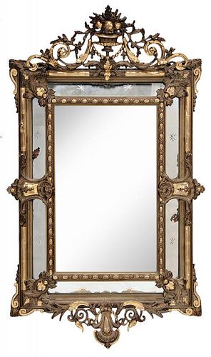 Venetian Style Gilt and Mirror-Framed