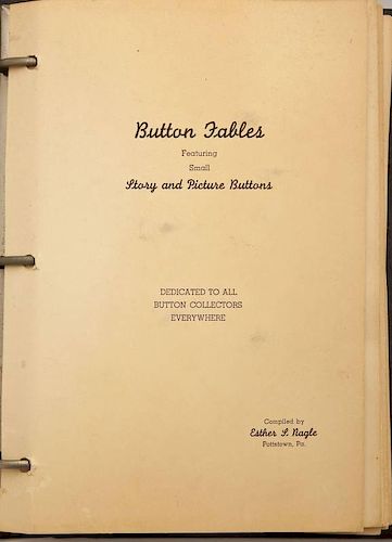 Vintage Button Fables Story & Picture Button Book