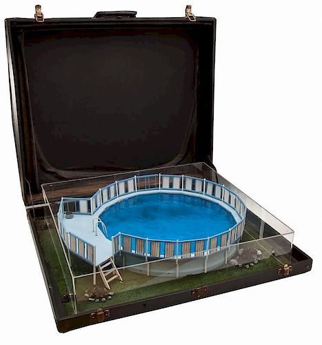 1960s Salesman Sample Swimming Pool w/Case