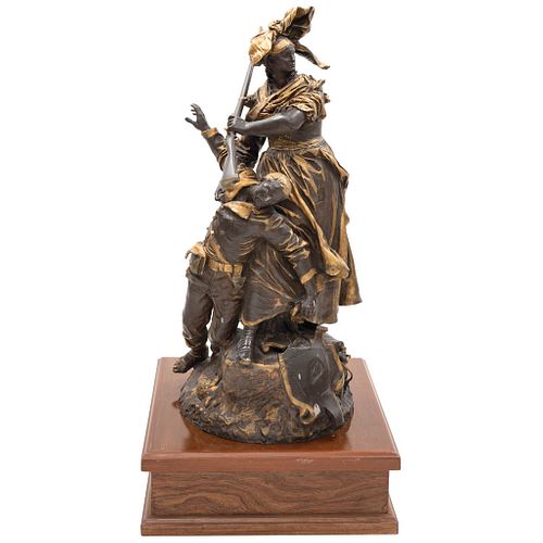 ANTONIN MERCIÉ FRANCIA, (1845-1916) QUAND MÊME Firmada: “A. MERCIE” Fundición en bronce. 106 cm de alto