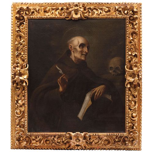 SAN PEDRO ALCÁNTARA MÉXICO, SIGLO XVIII Firmado: José Ribera 1691 Óleo sobre tela Detalles de conservación 97 x 83 cm