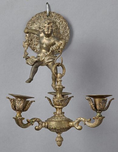 Unusual Louis XV Style Bronze Sconce, 19th c., the