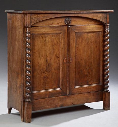 French Provincial Charles X Carved Poplar Sideboar
