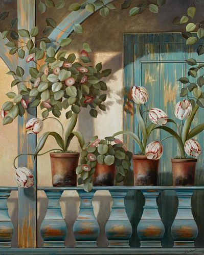 Fabrice de Villeneuve, "Flowers on the Balcony," 2