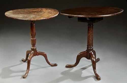 Two English Georgian Style Pedestal Tables, 19th c