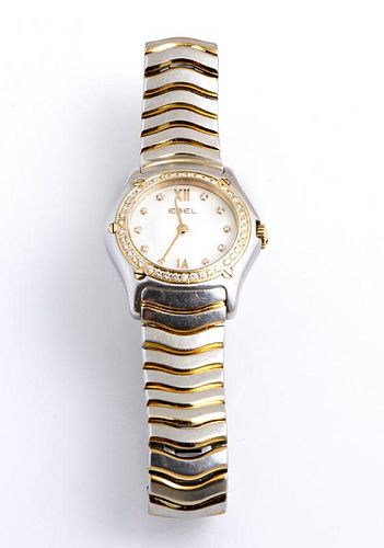 Lady's 18K Yellow Gold and Stainless Steel Ebel "C