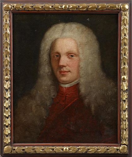 Continental School, "Portrait of a Man in a Powder