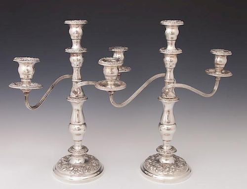 Pair of S. Kirk Weighted Sterling Georgian Style T