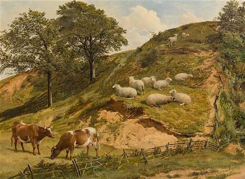 * Thomas Sidney Cooper, (British, 1803-1902), On a Kentish Hillside