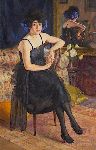* Alexandre Roubtzoff, (Russian, 1884–1949), Portrait of a Tunisian Woman