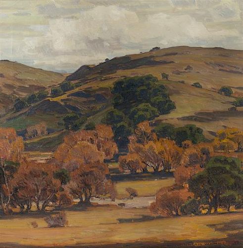 * William Wendt, (American, 1865-1946), California Brown Hill Scene, 1922