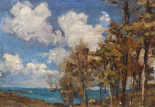 Aloysius C. O'Kelly, (American/Irish, 1850–1928), Tree Lined Shore