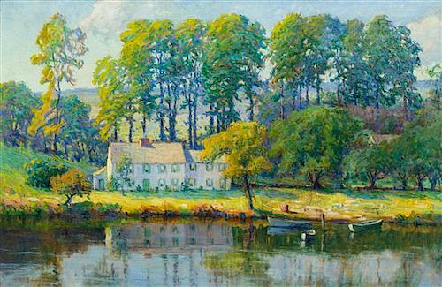 Harriet Randall Lumis, (American, 1870-1953), House on a Lake