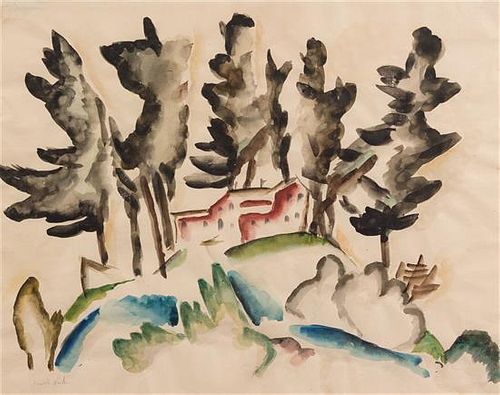 Walt Kuhn, (American, 1877-1949), Landscape