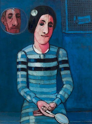 Kiejstut Bereznicki, (Polish, b. 1935), Woman with Mirror, 1974-75