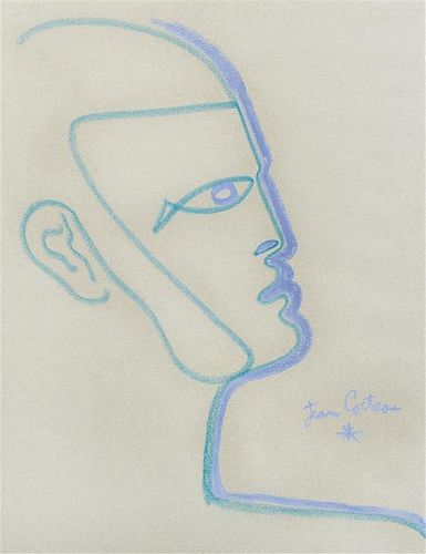 * Jean Cocteau, (French,1889-1963), Tete de homme