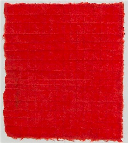 Eleanor Mikus, (American, 1927), Red Ink Fold, 1996