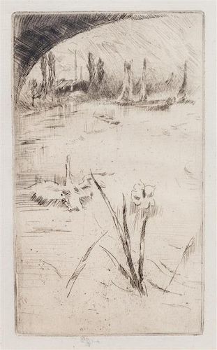 James Abbott McNeill Whistler, (American, 1834–1903), Swan and Iris, 1883