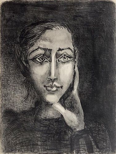 * Pablo Picasso, (Spanish, 1881-1973), Francoise sur fond gris, 1950