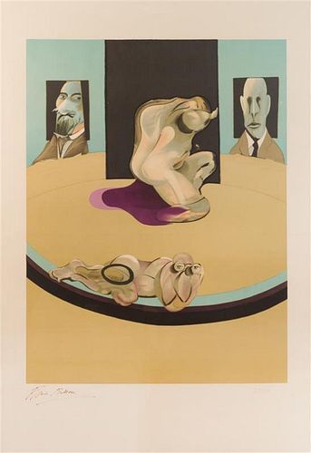 * Francis Bacon	, (Irish, 1909-1992), Study of the Human Body (from the Metropolitan Triptych), 1975