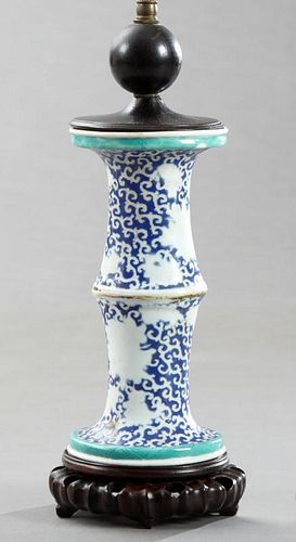 Pair of Chinese Porcelain Candlesticks, early 20th