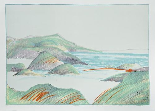 Susan Singleton, "Seascape I," print, 18/300, penc