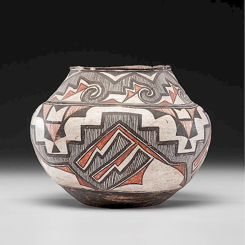 Zuni Polychrome Pottery Olla From the Collection of John O. Behnken, Georgia