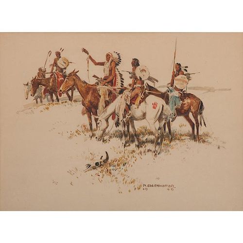 Nick Eggenhoffer (American, 1897-1985) Watercolor on Paper