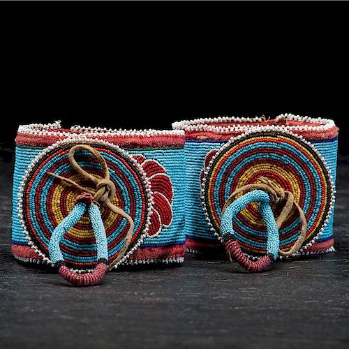 Crow Beaded Hide Arm Bands From the Drew Bax Collection