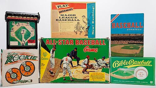Group of Six Vintage Baseball Games
