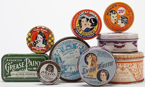 Nine Skin and Hair Care Product Tins