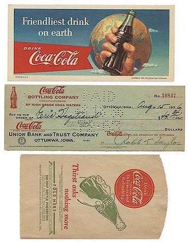 Group of Coca-Cola Advertising and Ephemera