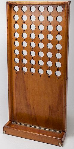 Carnival Wood Board with Numbered Holes and Hinged Bottom