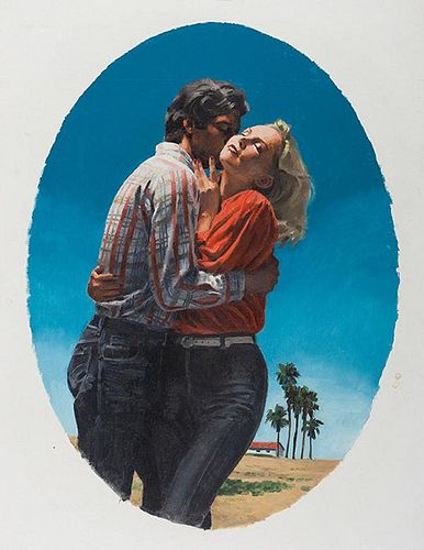 Two Pulp Cover Illustrations, including –Dawning of Desire”