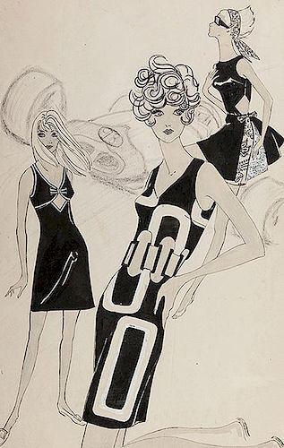 Two Fashion and Perfume Commercial Illustrations