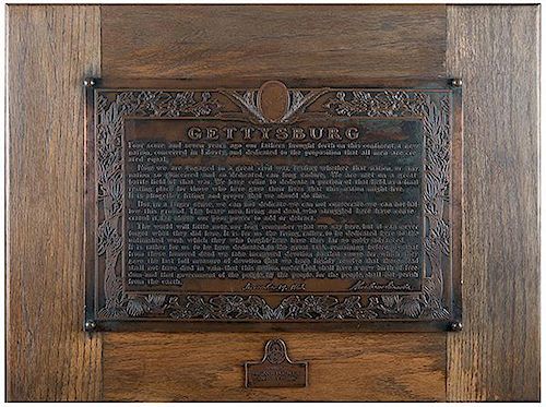 Gettysburg Address Bronze Plaque