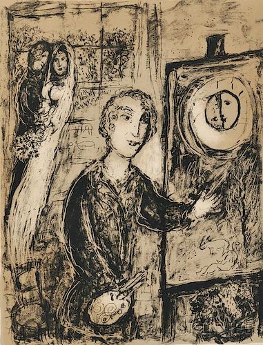 Marc Chagall (Russian/French, 1887-1985)      Married Couple in the Studio