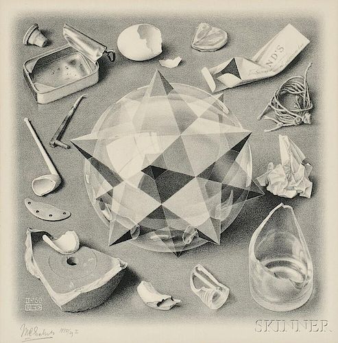 M.C. Escher (Dutch, 1898-1972)      Contrast (Order and Chaos)