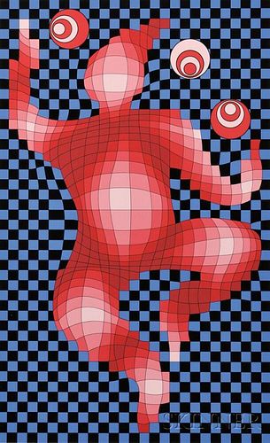 Victor Vasarely (Hungarian/French, 1906-1997)      Juggler