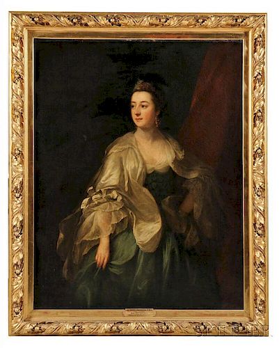 Sir Joshua Reynolds (British 1723-1792)      Portrait of a Lady/Probably Mrs. Frampton