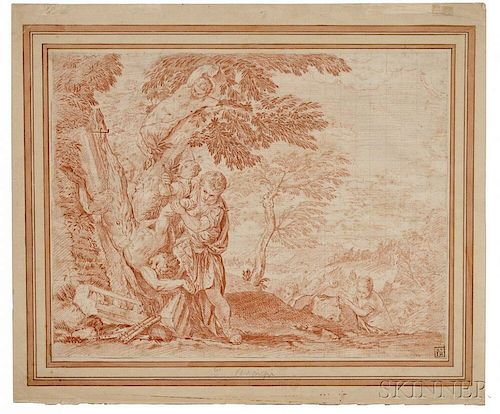 Attributed to François Joullain (French, 1697-1778)      Apollon Écorchant Marsyas