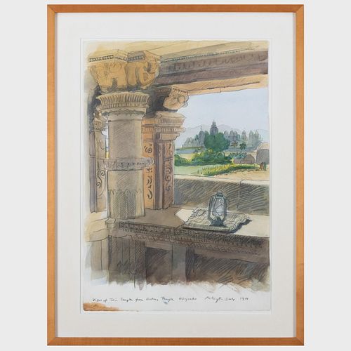 Teddy Millington-Drake (1932-1994): View from the Temple, Guialior; and View from Brahma Temple