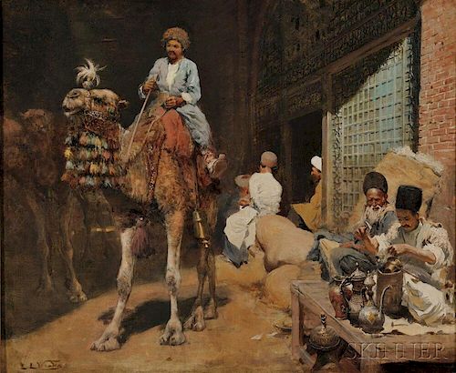Edwin Lord Weeks (American, 1849-1903)      Market in Ispahan