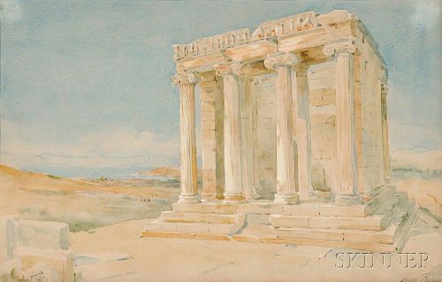 Henry Bacon (American, 1839-1912)      The Temple of Athena Nike, Athens